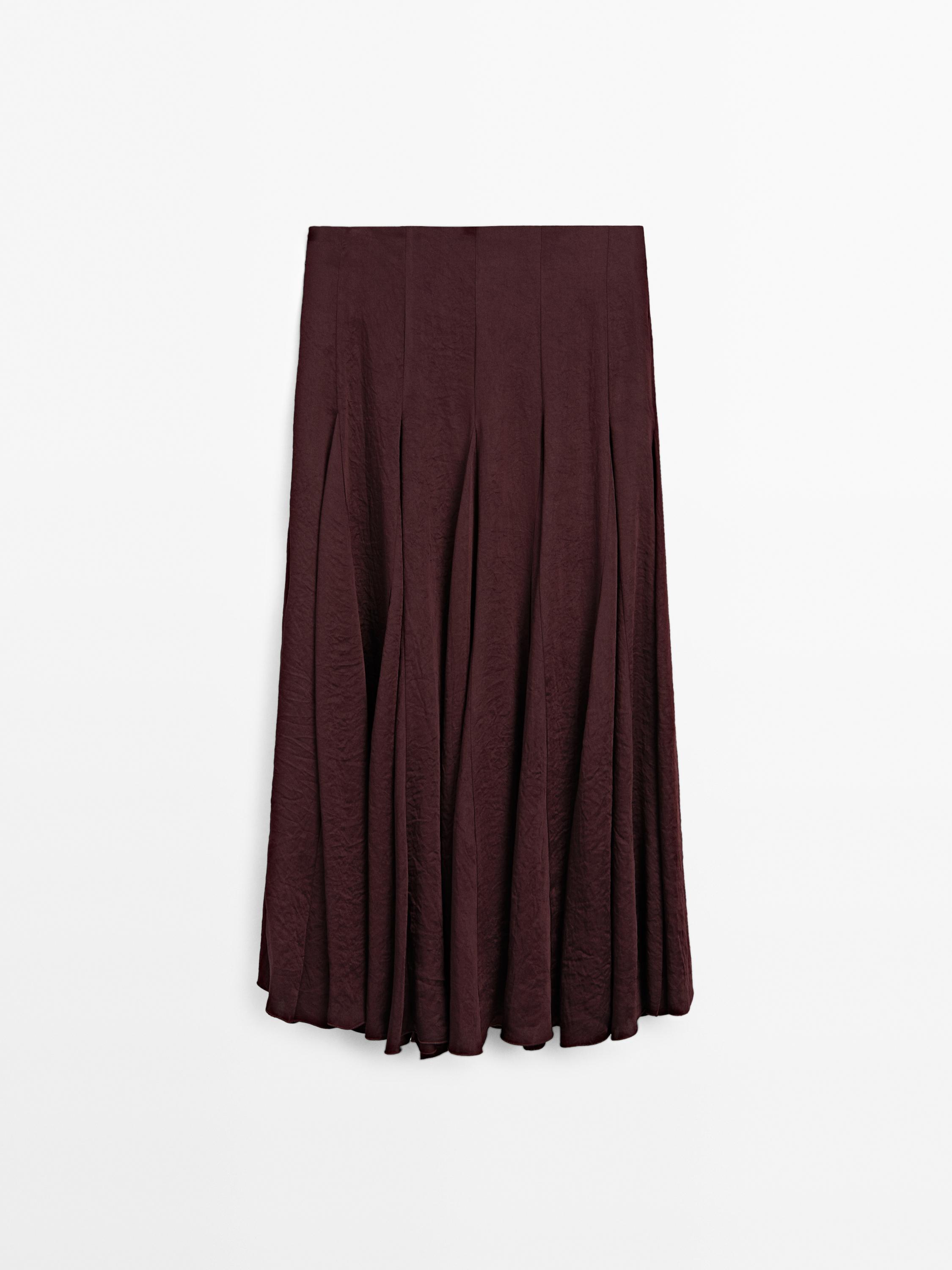 Flowing midi skirt with godet details - STUDIO